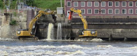 Construction work on a Dam