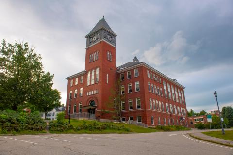 Rounds Hall in Plymouth State University in historic town center of Plymouth, New Hampshire NH